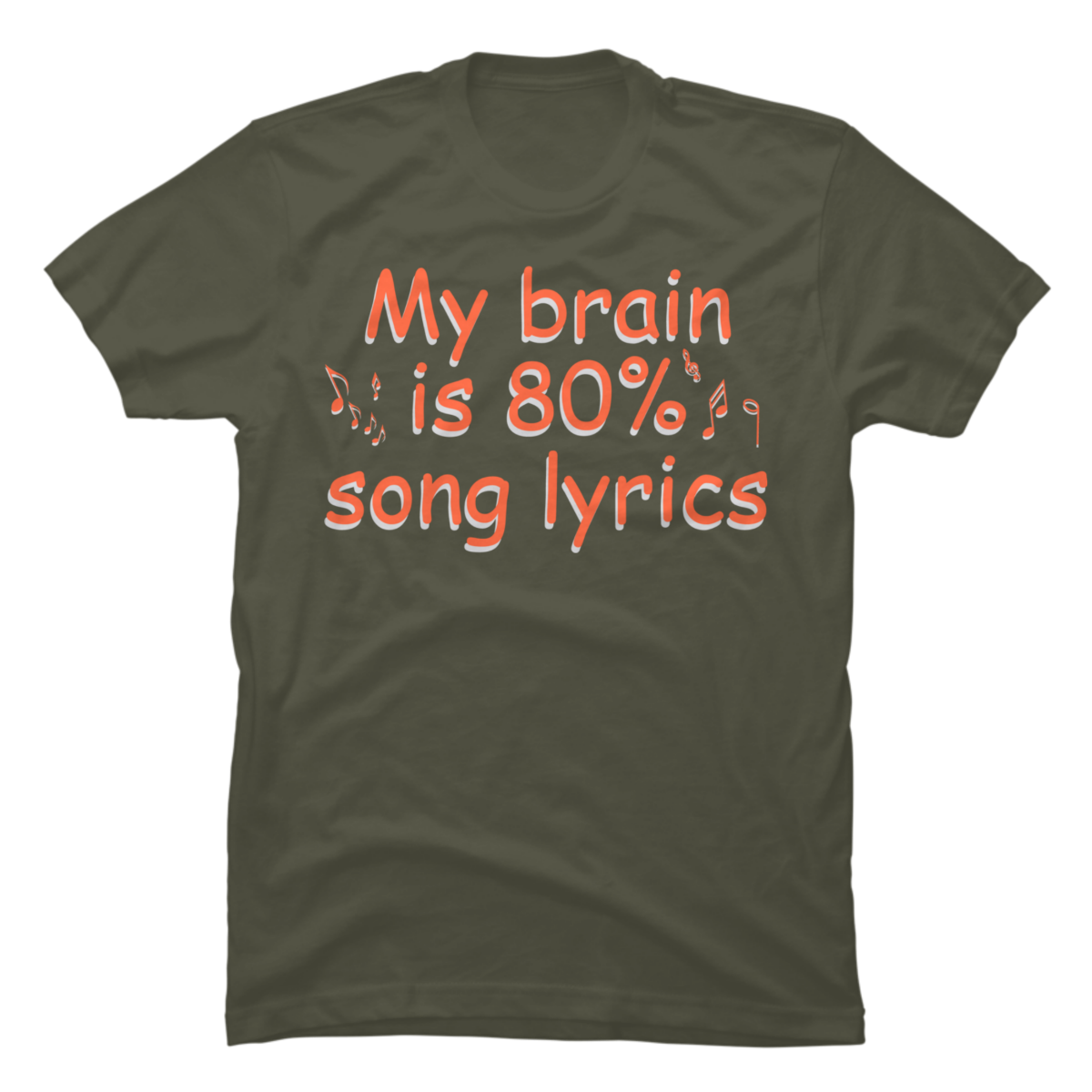 my brain is 80 song lyrics shirt